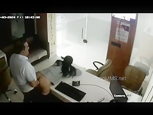 Beautiful Indian Secretary Fucked by Manager in Office CCTV Cam Recorded Full Viral Video MMS 3 of 4