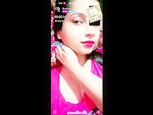 Desi Beautiful Girl Sayraa On Premium Live Showing Her Boobs